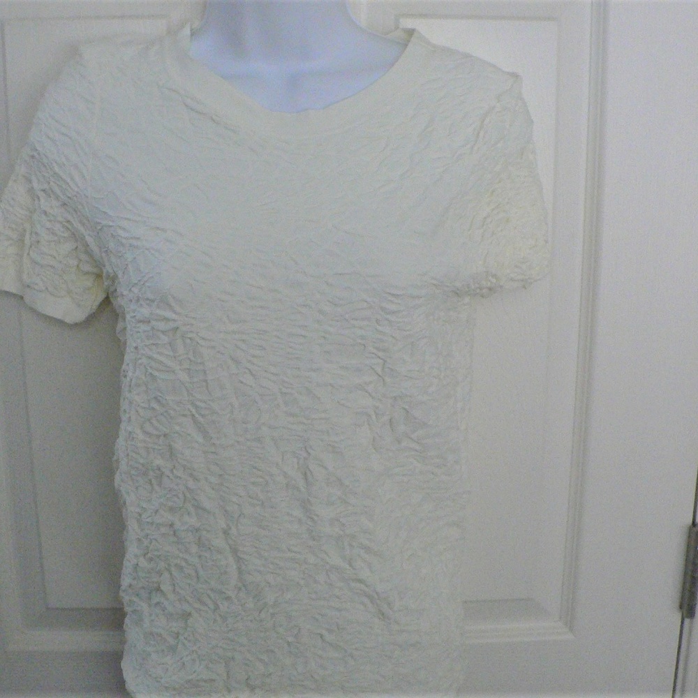 NWOT Cream Spiegel Short Sleeve Top Size M/L